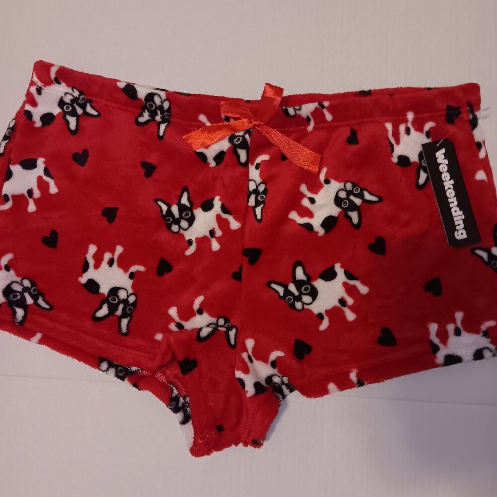 WEEKENDING WOMEN'S  FRENCH BULLDOG SLEEPWEAR SHORTS